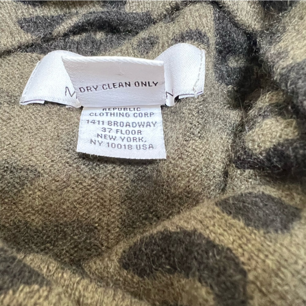 M Magaschoni Leopard Print Cowl Neck Cashmere Tunic - Picture 4 of 7